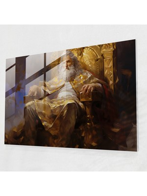 Popcasso Mitoloji Temalı Cam Tablo: Muhteşem Zeus - Yunan Tanrısı