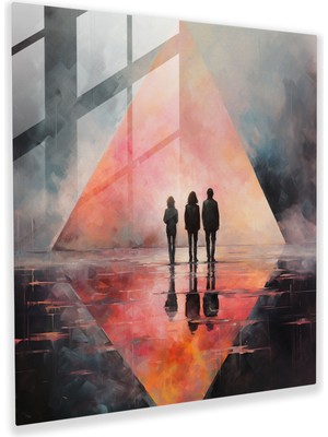 Popcasso Pembe Floyd Temalı Cam Tablo - Izlenimci Stil - Modern Sanat ve Duvar Dekorasyonu