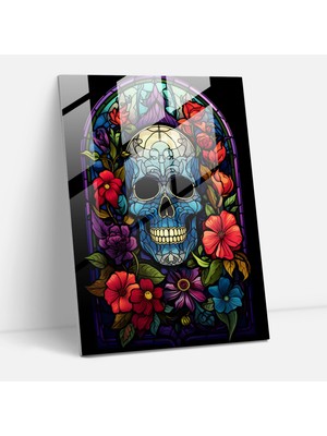 Popcasso Los Muertos Temalı Cam Tablo ile Dekorasyon - Duvar Dekoru