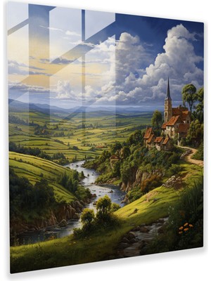 Popcasso Rönesans Kırsal Huzur Temperli Cam Tablo