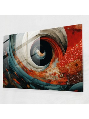 Popcasso Hipnoz Dalgacıklar Temperli Cam Tablo Mistik Teması