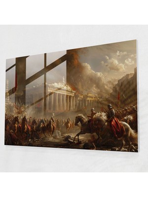 Popcasso Neoklasik Cam Duvar Tablosu - Modern Sanat ile Duvar Dekorasyonu