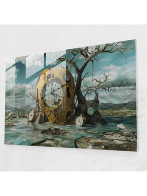 Popcasso Salvador Dali Temalı Cam Tablo - Modern Tarzda Dekoratif Cam Tablo