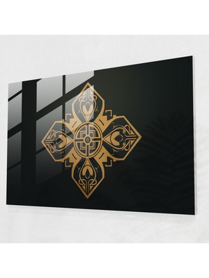 Popcasso Minimalist Grafik Tasarım ile Efsaneler Temalı Cam Duvar Tablosu - Modern Sanat Yorumlaması ile Sıra Dışı Görsel Tasarım