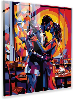 Popcasso Pulp Fiction Temalı Cam Tablo - Duvar Süsleme ve Dekorasyon Için