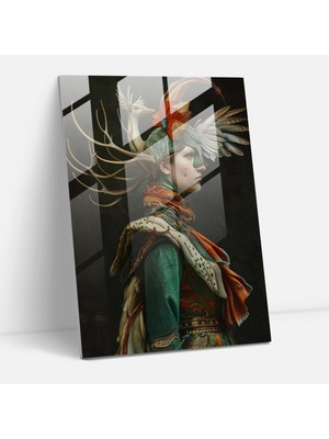 Popcasso Efsanevi Maniyerizm Temperli Cam Tablo - Modern ve Çağdaş Sanat Eseri