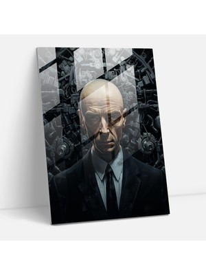 Popcasso Oppenheimer Cam Tablo - Sanatçı Dokunuşuyla Esrarlı Kişilik Tasviri