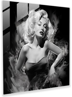 Popcasso Güven Dolu Güzellik: Marilyn Monroe Temperli Cam Tablo Sanatı - Marilyn Monroe Ev Dekorasyonu Için Cam Tablo
