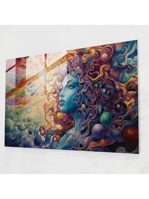 Popcasso Mitoloji Temalı Modern Sanat Cam Tablosu