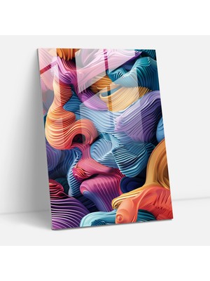 Popcasso Canlı Dönüşler Temperli Cam Tablo - Manzara Temalı Modern Sanat Dekorasyon Tablosu