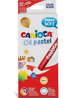 Carioca 12'li Yağlı Pastel Boya Çok Renkli %100 Polyester Malzeme ile Çocuklar İçin Tasarlanmış 43277