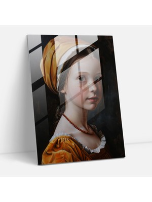 Popcasso Johannes Vermeer Temperli Cam Tablo - Modern Sanat Eseri
