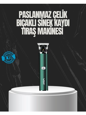 Calperia Paslanmaz Çelik Başlıklı Su Geçirmez Şarjlı Saç Kesme Makinesi