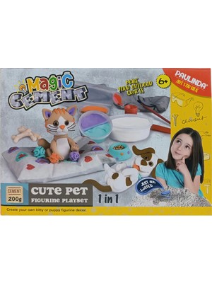 Paulinda Magic Cement Tatlı Hayvan Figürleri Hobi Seti 200 gr