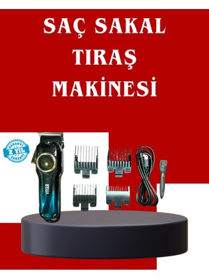 Calperia Uzun Çalışma Süreli LCD Göstergeli Saç Kesme Makinesi
