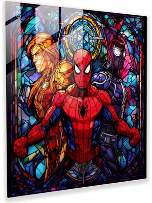 Popcasso Marvel Vitray Baskı Cam Tablo - Duvar Sanatı