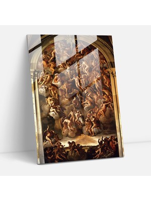 Popcasso Raffaello Sanzio Cam Tablo Modern Sanat - Son Yargı Temalı Duvar Dekoru