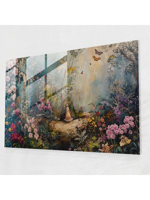 Popcasso Rokoko Tarzı Cam Tablo Modern Sanat Duvar Dekorasyonu