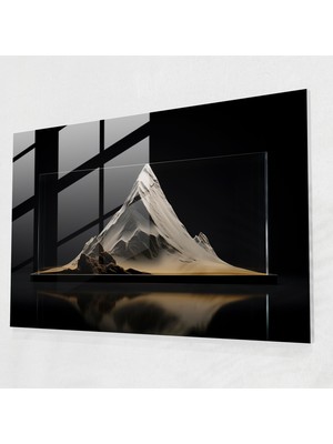 Popcasso Modern Sanat Cam Tablosu Uyuyan Volkan Temperli Cam Tablo