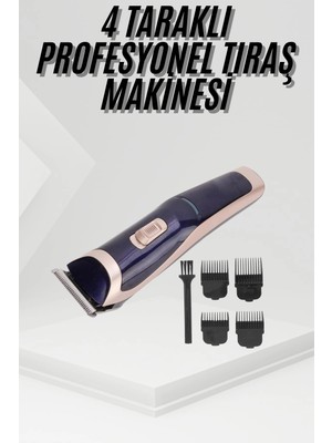 Calperia Tıraş Makinesi 4 Başlıklı Paslanmaz Çelik Lı Tüm Saç Tiplerine Uygun