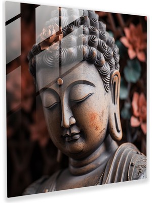 Popcasso Aydınlanmış Cam Tablo - Buddha Temalı Cam Duvar Tablosu