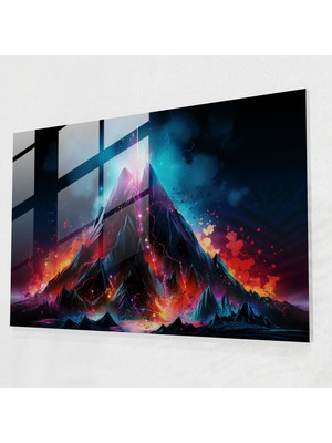 Popcasso Gelecekten Gelen Dijital Sanat Temperli Cam Tablo Ev Dekorasyonu