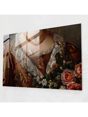 Popcasso Rokoko Tarzı Cam Tablo - Ev Dekorasyonu Için Özel Tasarım Cam Tablo