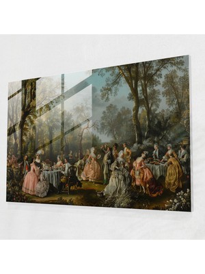 Popcasso Rokoko Tarzı Cam Tablo Modern Sanat Teması