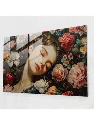 Popcasso Rokoko Tarzı Resim Cam Tablo Modern Sanat