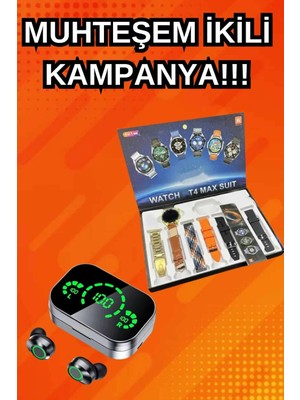 Calperia Yeni Model Akıllı Saat ve Ucuz Kaliteli Bluetooth Kulaklık Amoled Ekran Aynalı
