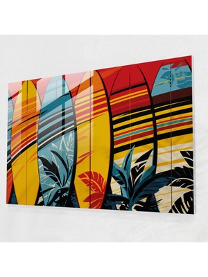 Popcasso Oyunlu Tasarım Okyanus Temperli Cam Tablo