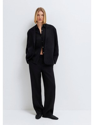 Mavi Siyah Keten Blazer 1110850-900