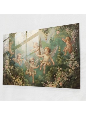 Popcasso Rokoko Tarzı Cam Tablo - Ev Dekorasyonu Modern Sanat