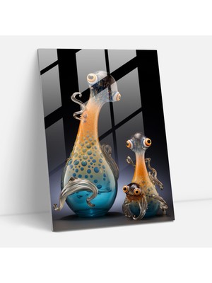 Popcasso Masalsı Cam Figürinler ile Gerçekçi Cam Heykel, Yaratıcı Sanat Eseri Kemal Tablosu Ev Dekorasyonu Için Ideal Seçenek.
