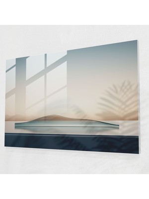 Popcasso Sörf Temalı Cam Tablo - Minimalist Tasarım Modern Sanat