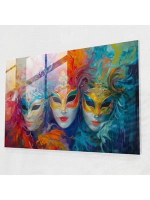 Popcasso Rokoko Tarzı Modern Sanat Cam Tablo