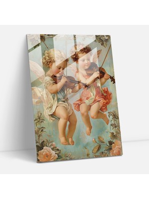 Popcasso Zarif Cam Tablo Raffaello Sanzio Sanatı - Romantizm Teması