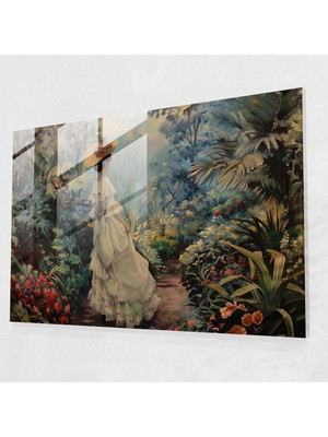 Popcasso Rokoko Tarzı Temperli Cam Tablo - Üç Boyutlu Desenli Cam Tablo