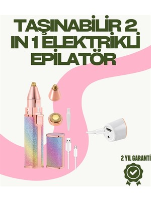 Calperia 8000 Rpm Taşınabilir Epilatör – Kaş Düzeltici ve Dudak Epilatörlü Pille Çalışan