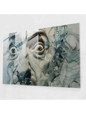 Popcasso Salvador Dali'nin Kendi Portrelerinden Oluşan Gerçeküstü Cam Duvar Tablosu - Dali'nin Portreleri ile Eşsiz Dekorasyon