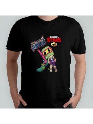 Pixxa Brawl Stars Alli Unisex %100 Pamuklu Bisiklet Yaka T-Shirt