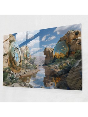 Popcasso Salvador Dali Temalı Cam Tablo - Duvar Dekorasyonuna Özgün Dokunuş