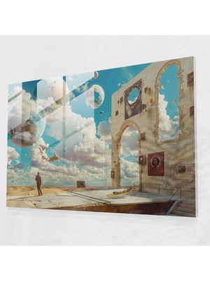 Popcasso Yüzen Objeler Rüya Dizisi Temperli Cam Tablo - Salvador Dali Tasarımı