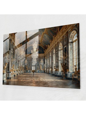 Popcasso Rococo Tarzı Cam Tablo Süslü Avizeler Duvar Dekorasyonu