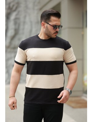 Erkek Parçalı Renk Kısa Kollu Tişört