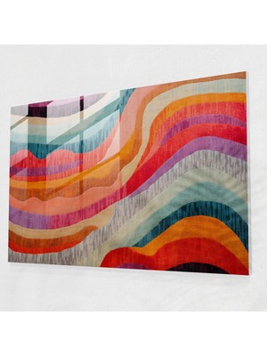 Popcasso Türk Halısı Desenli Cam Duvar Tablosu - Modern Sanat Temalı Dekoratif Cam Tablo