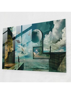 Popcasso Dali'nin Ilham Verici Rüya Sırası Temperli Cam Tablo - Salvador Dali Temalı Duvar Dekorasyonu