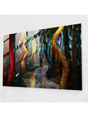 Popcasso Büyülü Orman Temperli Cam Tablo - Modern Sanat Temalı Salvador Dali Tasarımı