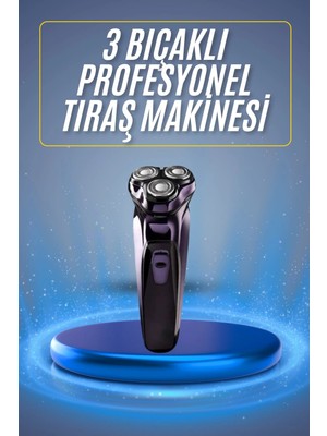 Calperia Tıraş Makinesi Hassas Ciltlere Özel Döner Başlıklı Pürüzsüz Görünüm