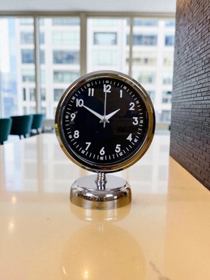 Bucuks Silver Night 25 x 20 cm Krom Zarif Masa Saati